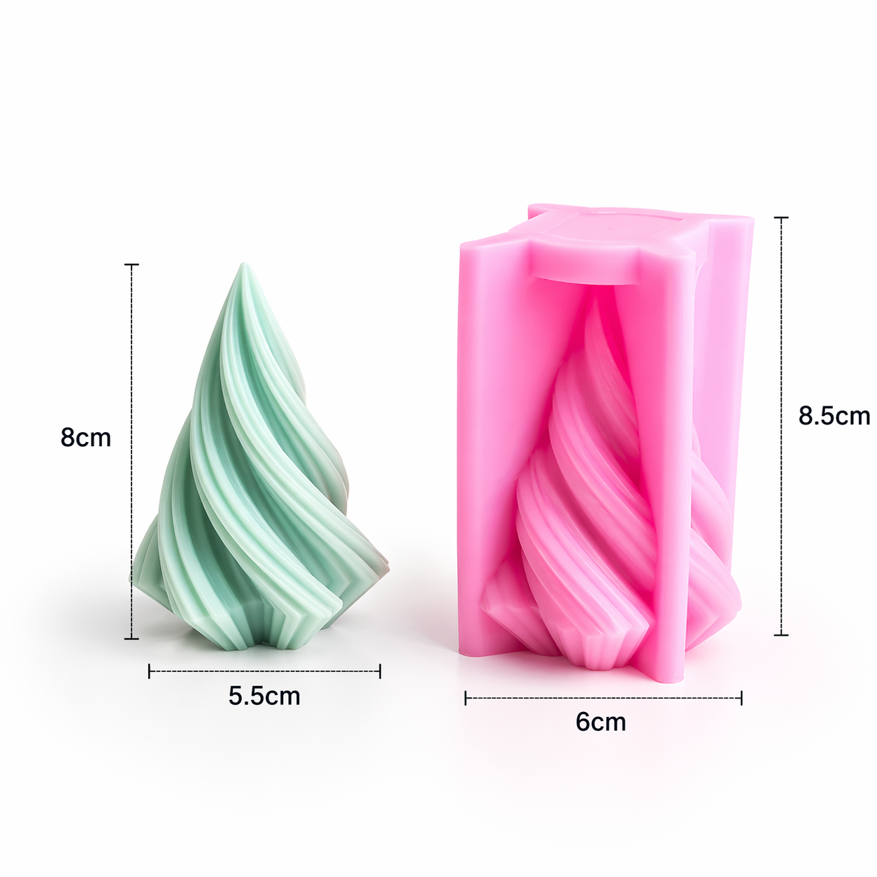 Molde de Silicona Espiral para Velas Decorativas
