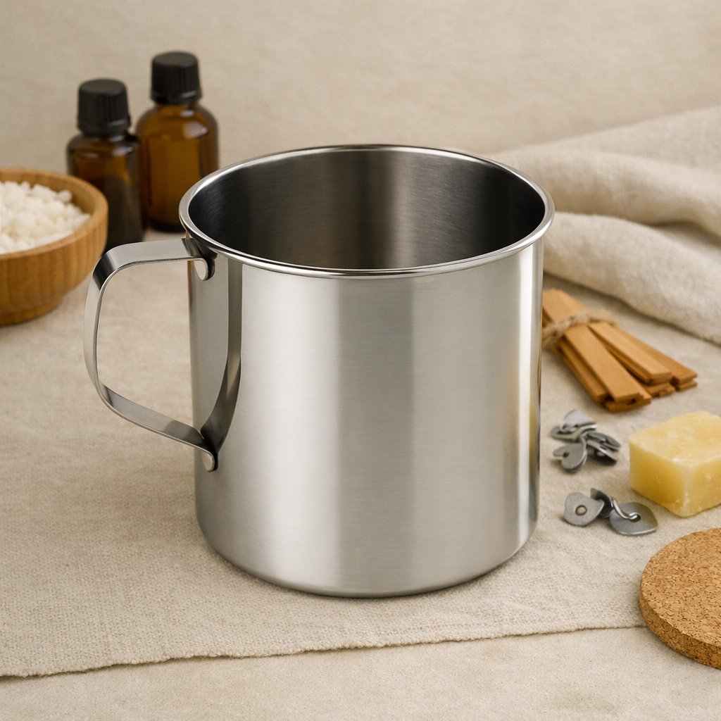 Olla para Derretir Cera 1.3L Acero Inoxidable | Vertido Preciso para Velas