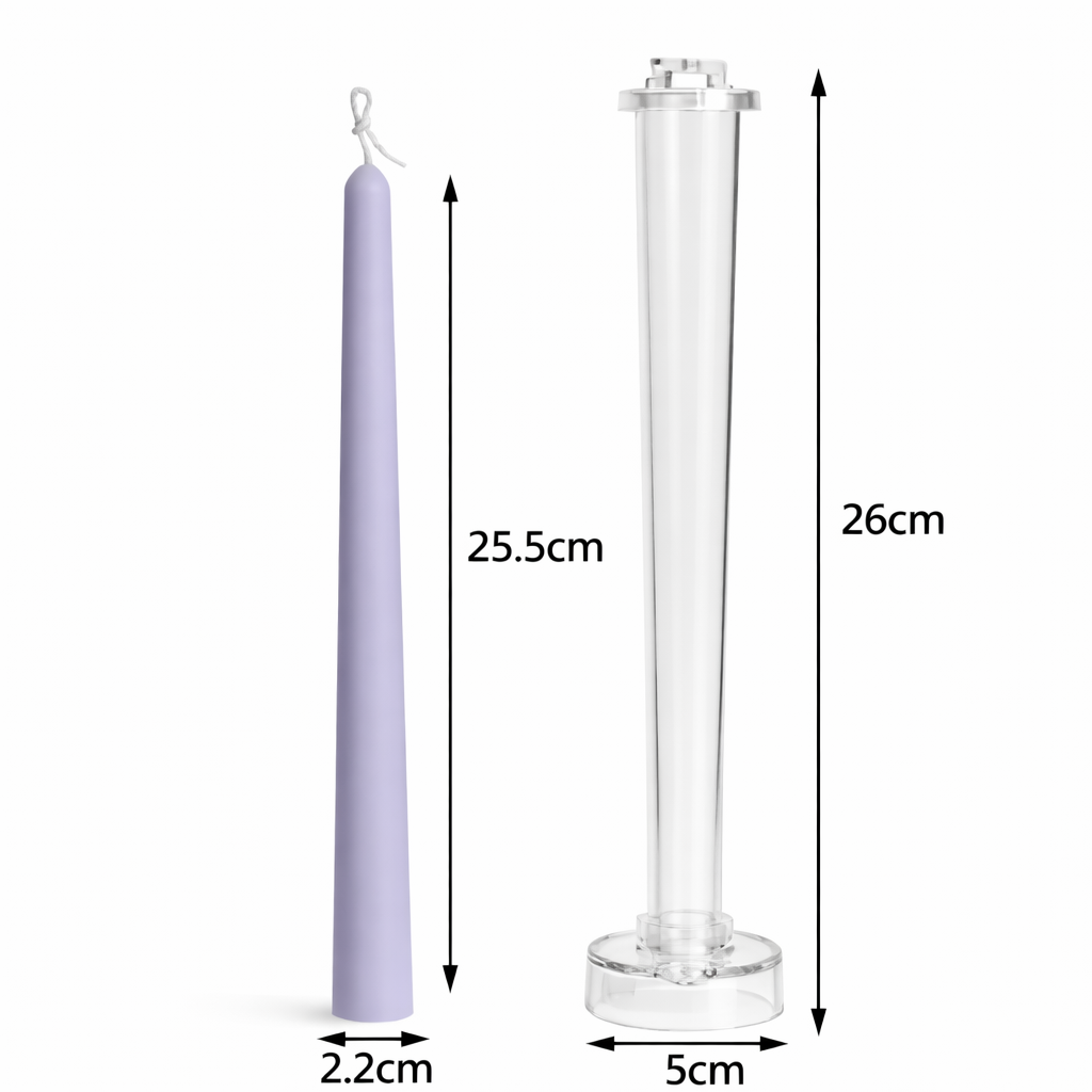 Molde para Velas Largas Tipo Candelabro 25.5 x 2.2 cm