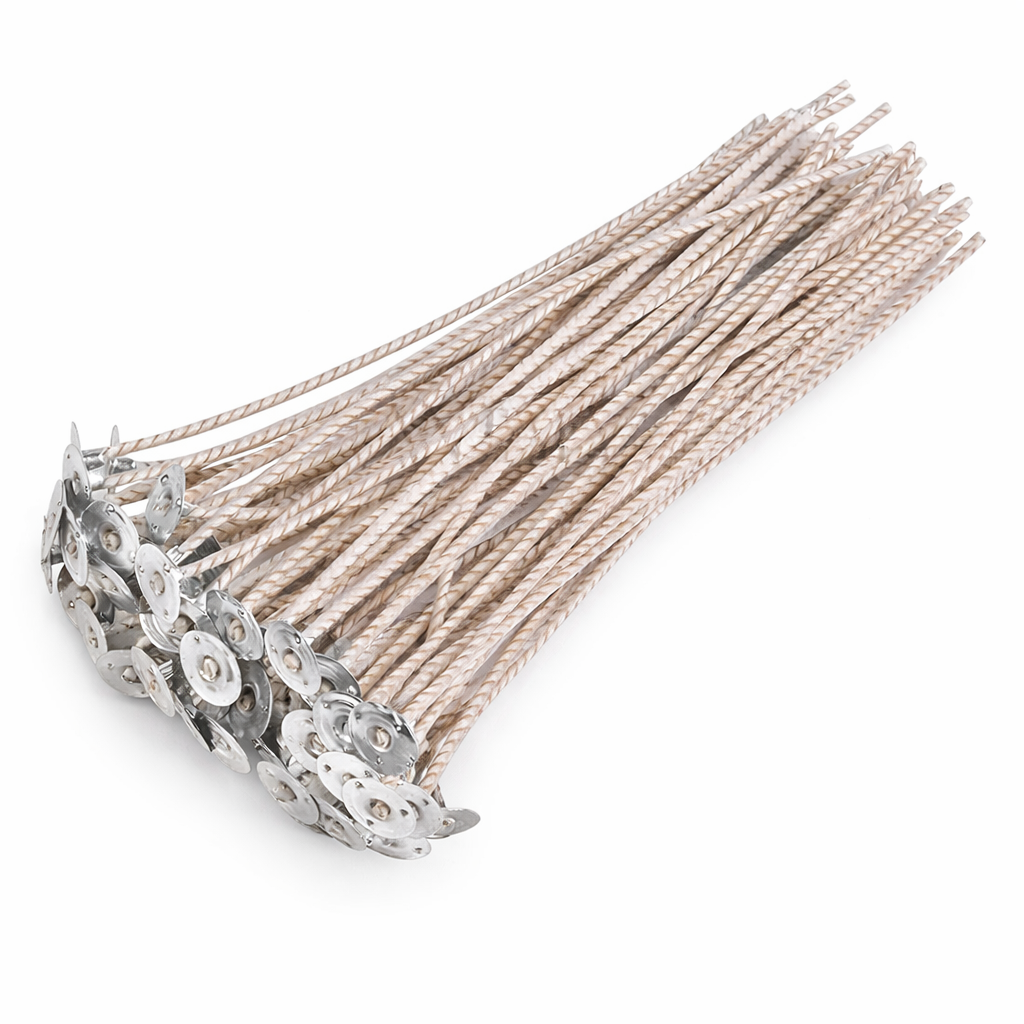Mechas de Algodón para Velas 15 cm | 3 mm con Base – Combustión Limpia