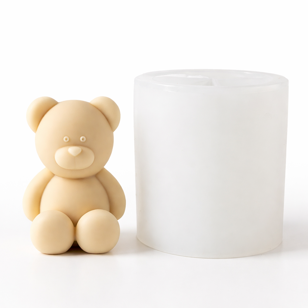 Molde de Silicona Oso Pequeño para Velas Decorativas