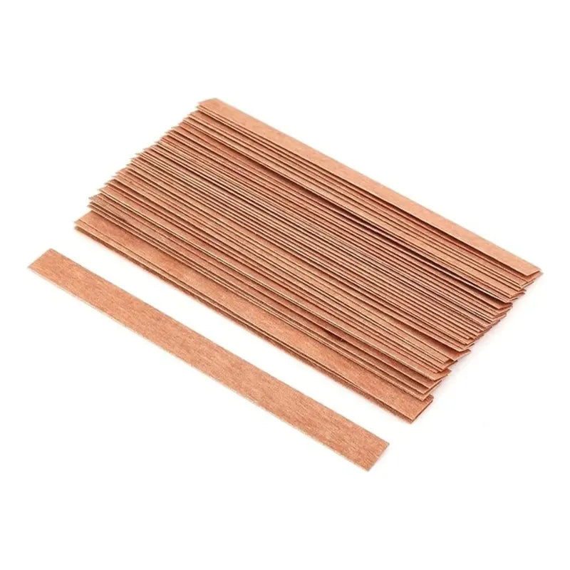 10 Mechas De Madera Para Vela  1.3cmx13cm, Con Soporte