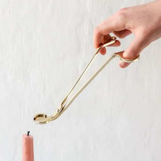 Cortador de Mecha para Velas Acero Inoxidable Dorado | Corte Preciso y Elegante